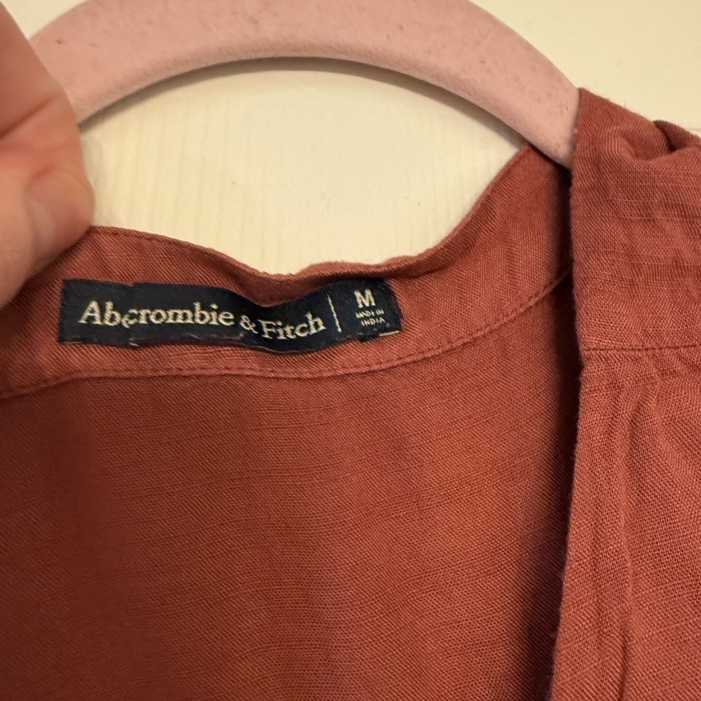 Rust Red Abercrombie & Fitch Jumper Size M - Picture 3 of 4